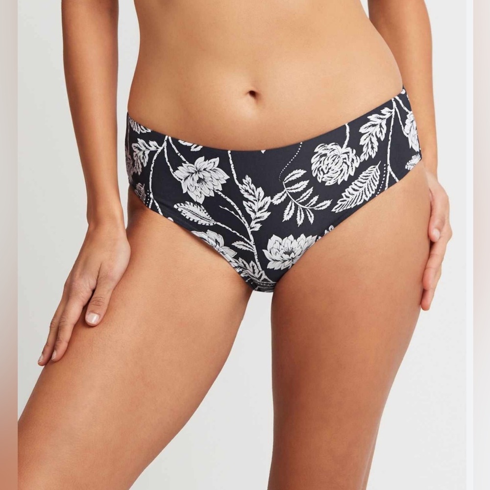 Sea Level Fiore Mid Bikini Pant Bottoms Night Sky Navy Size 14 NWT